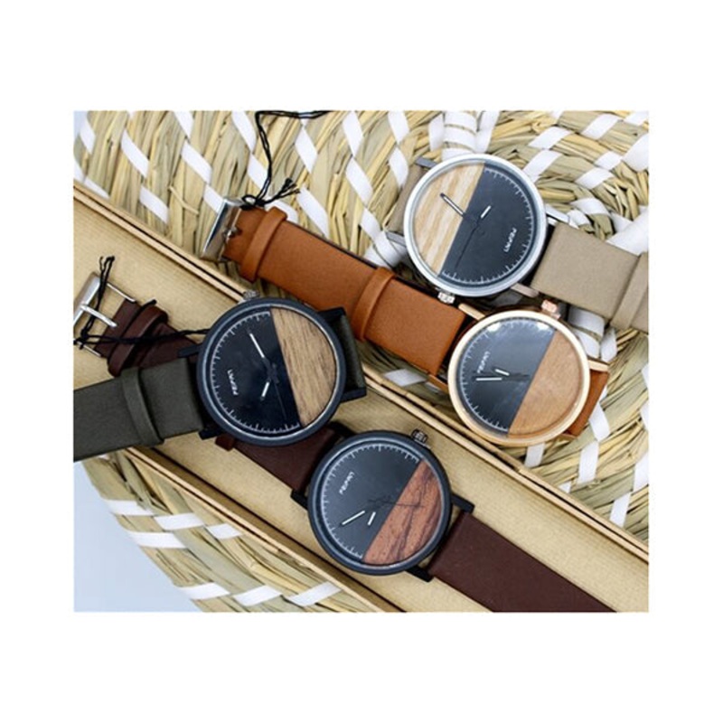 Hand Watches Wood Base, Man Fashion, Simple Hand Watch – 15233