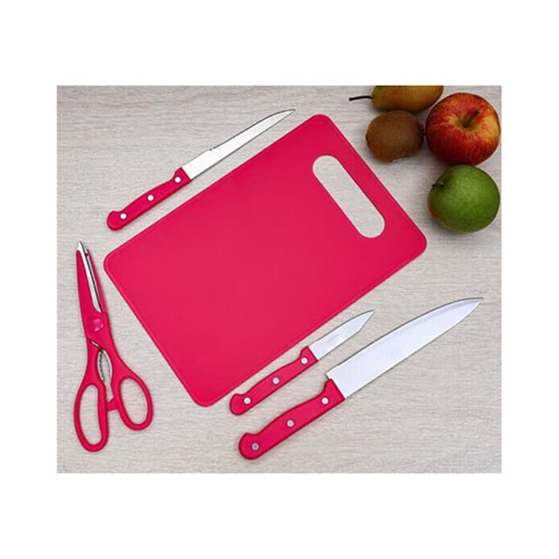 Household Fruit Knife Kitchen Knife Kit 5 Pieces, Knife Cutting Board Stainless Steel, Chef Knife – 14055