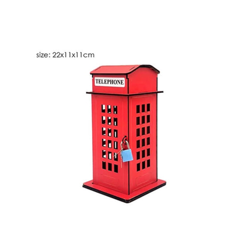 Phone Booth Money Safe Wood Made, Home Accessories, Money Safe, Wood Made – 15257