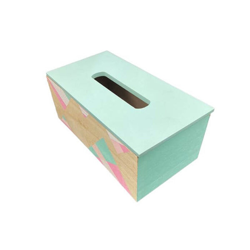 Rectangular Wood Tissue Box – 15757