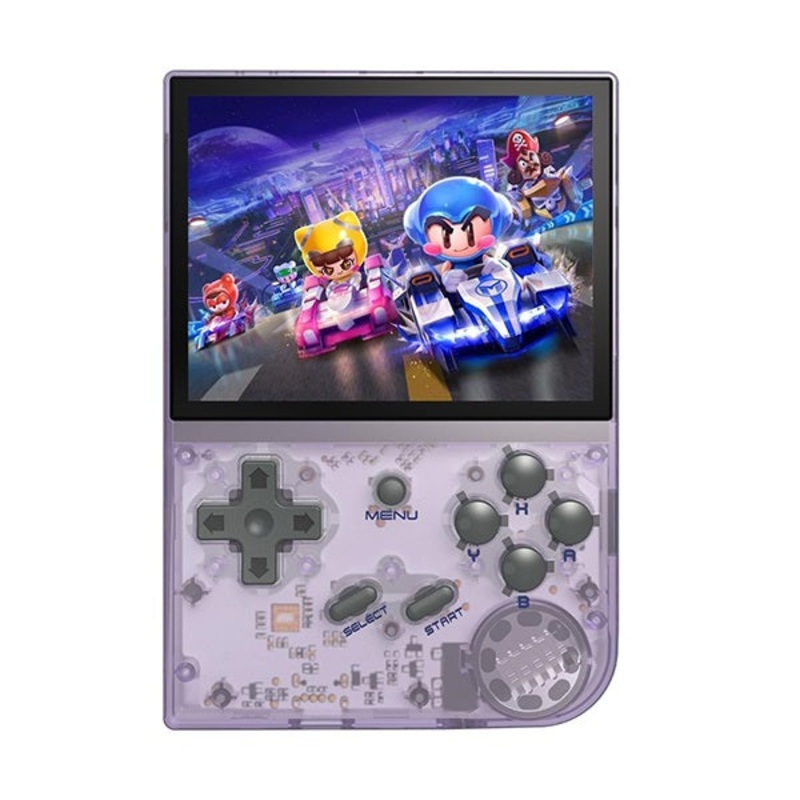 RG35XX Handheld Game Console, Dual System Linux+GarlicOS 3.5 Inch IPS Screen Built-in 64G TF Card 6831 Classic Games Support HDMI TV Output