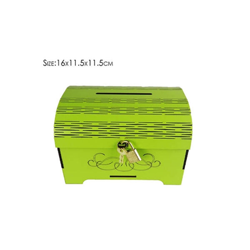Treasure Box Money Safe Wood Made, Home Accessories, Money Safe, Wood Made – 15259