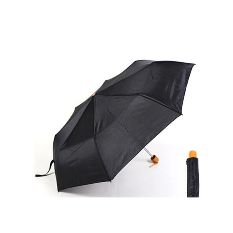 Umbrella, High-Quality Polyester Fabric, Manual Foldable Umbrella, Simple Solid Colors, Wooden Handle – 14410