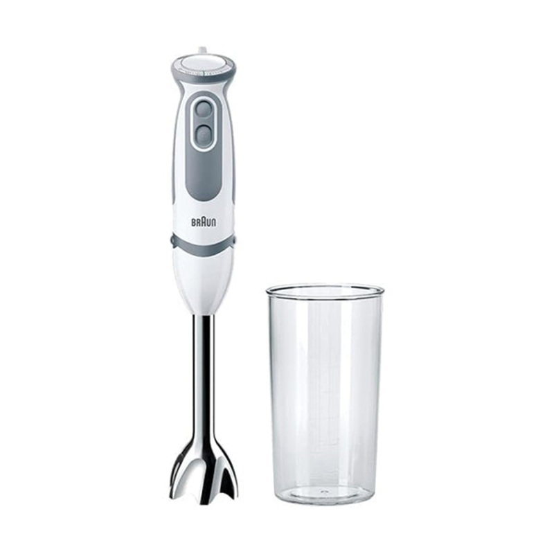 Braun MultiQuick 5 Hand Blender, 1000W, 21 speeds, PowerBell Technology, Splash Control, One Hand Speed Wheel, Ergonomic Shape, Comfortable Soft Grip, BPA-Free Beaker