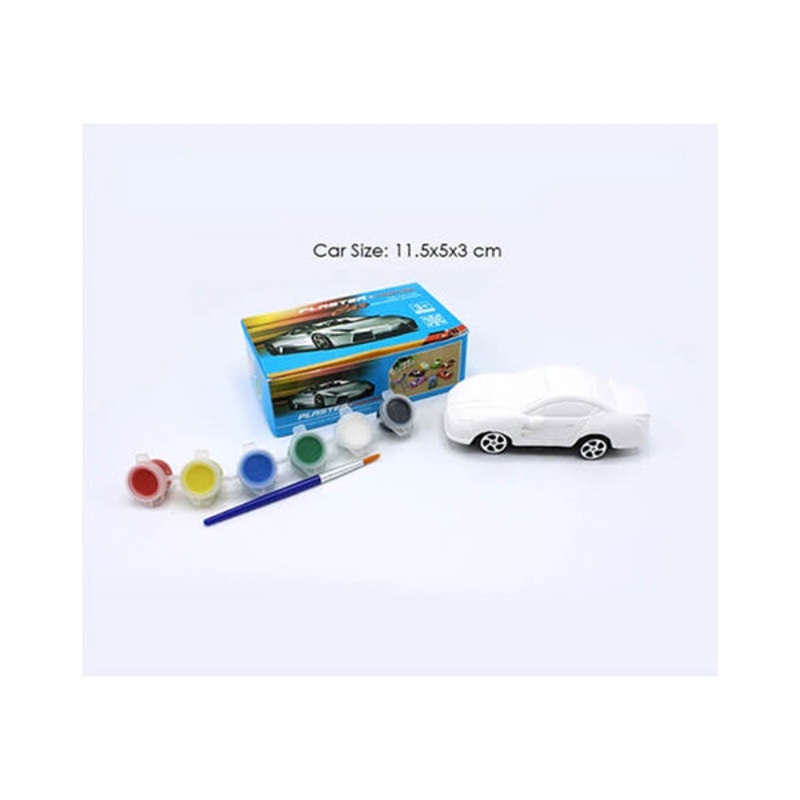 Plastic Coloring Car, Kids Coloring Car Toy, With Coloring Set – 14320