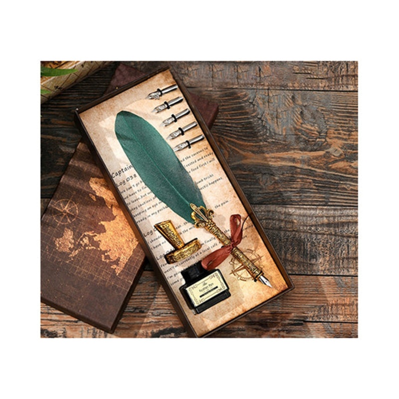 Retro Pen Set, Feather, Stello – 15702