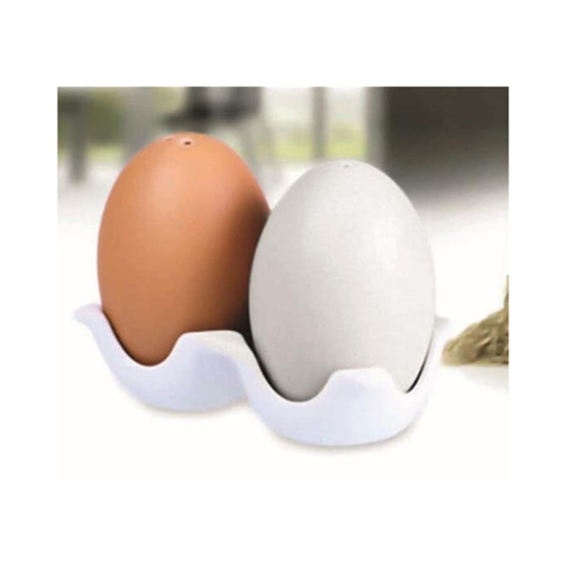 Salt and Pepper Shakers with Base, Egg Shape, Kitchenware, Home Accessories, Porcelain Made – 13910