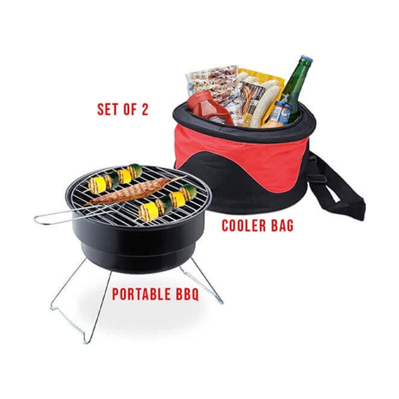 Set Of Portable BBQ With Cooler Bag – 13410