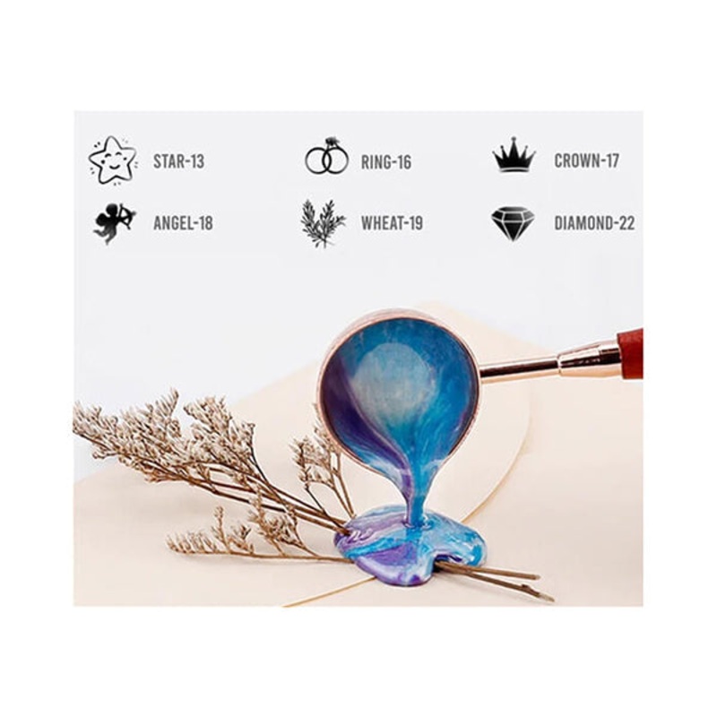 Wax Seal Stamp For Wedding Letters Invitations, Envelopes Package With Wooden Handles, and Wax – 15707