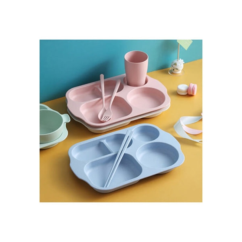 Wheat Plate Set – 15660|Blue|Green|Pink|Yellow|Brand New