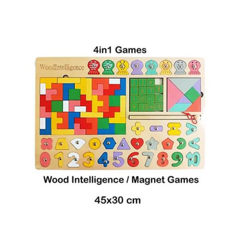 Wooden Intelligent Board, Different Shapes and Colors, Suitable for Learning and Enjoying – 13759