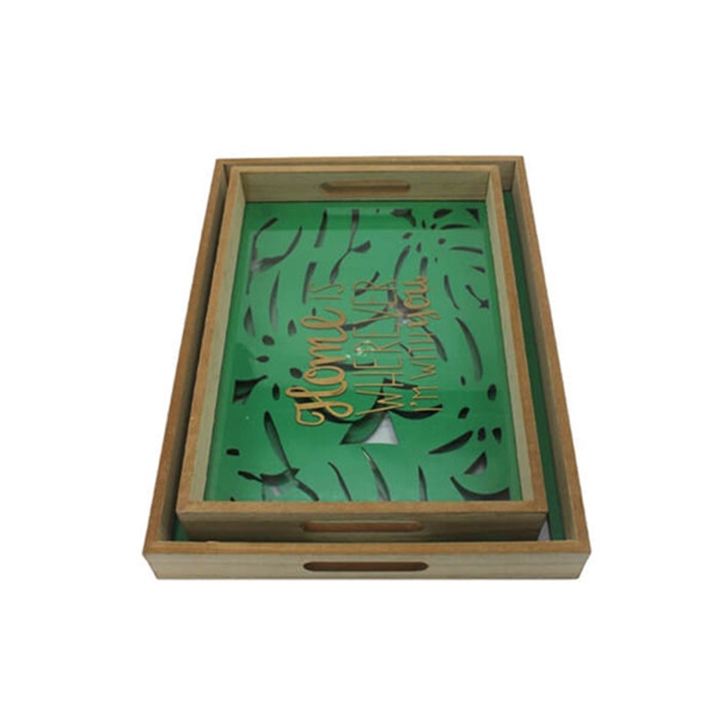Wooden Serving Tray with Handles – 15762