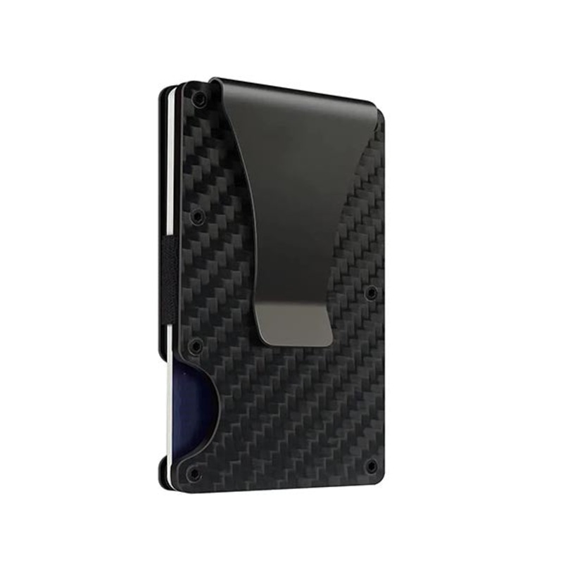 Carbon Fiber Credit Card Holder with Metal Money Clip