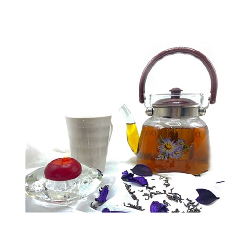 Crystal Clear Glass Teapot, Cozy, Natural 1100 ML – 15732