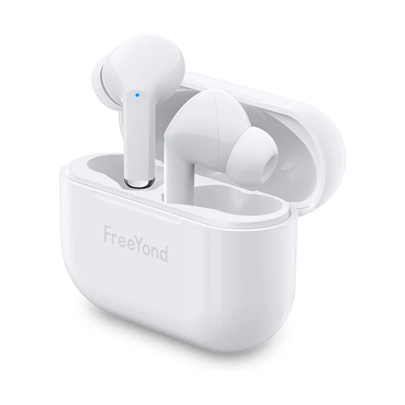 FreeYond Pods1 TWS Bluetooth 5.3 Wireless Headset with Microphone, Boom Design, IPX4, 30 Hours Battery Life