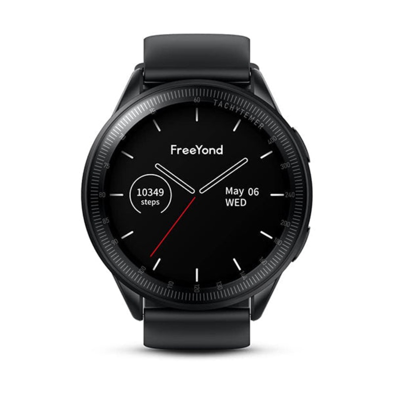 FreeYond S1 Smartwatch, Zinc Alloy Case 1.39” Round Watch with Personalized Screen, Music Control, Heart Rate, IP68 Waterproof Fitness Tracker
