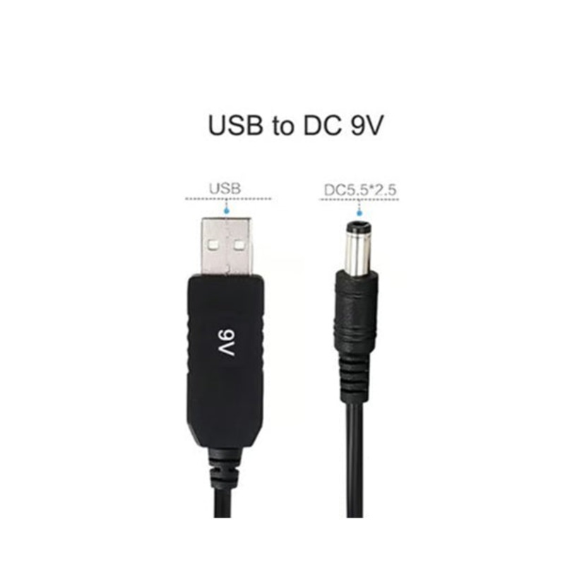 USB DC 5V to 9V 5.5 x 2.1 mm Male Step-up Converter for WiFi Router – CB33