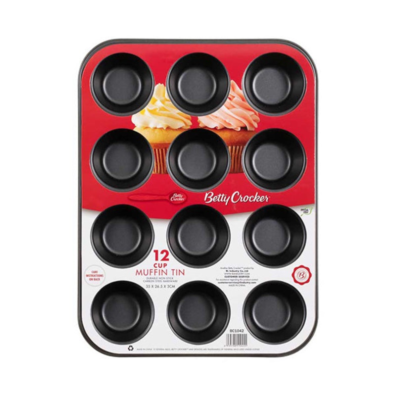 Betty Crocker, BC1042, 12 Cup Muffin Pan – 36 x 26.5 x 3cm
