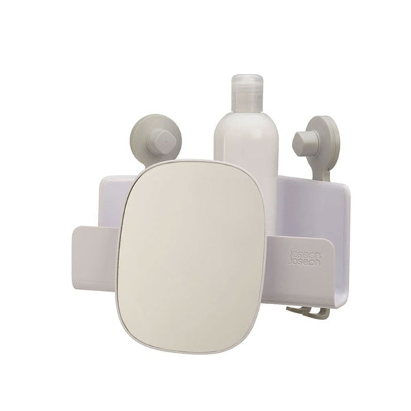 Joseph Joseph 70549, EasyStore Corner Shower Shelf with Removable Mirror