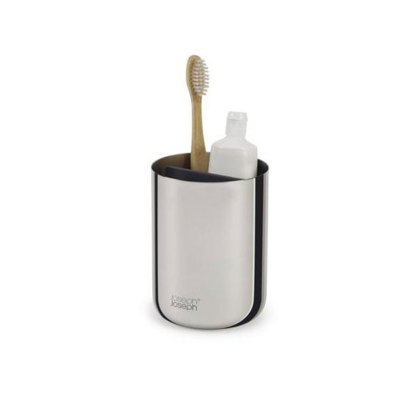 Joseph Joseph, 70580, EasyStore Luxe Stainless-steel Toothbrush Caddy