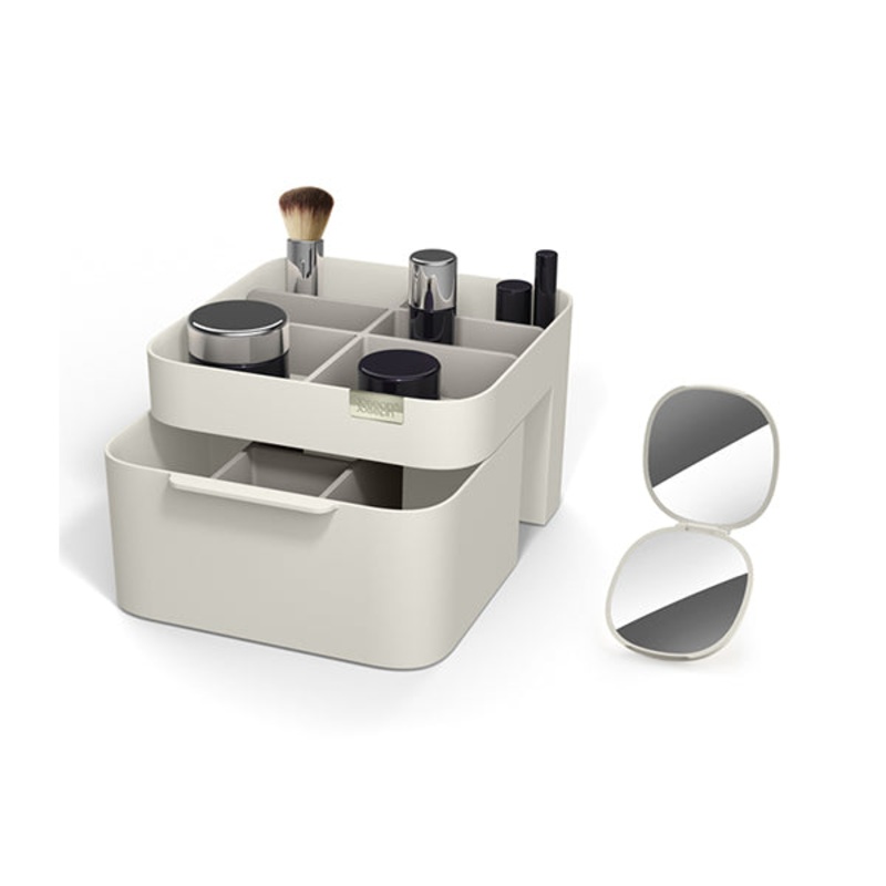 Joseph Joseph, 75007, Make Me Up Compact Mirror and Makeup Organiser Set