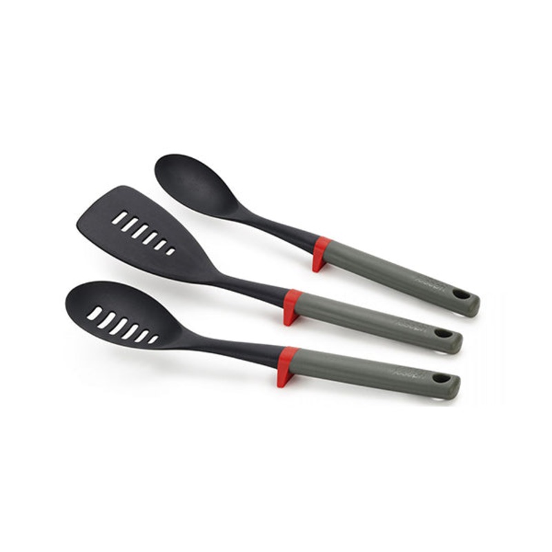 Joseph Joseph, JJ Duo 80039, Duo 3-Piece Utensil Set with Integrated Tool Rests