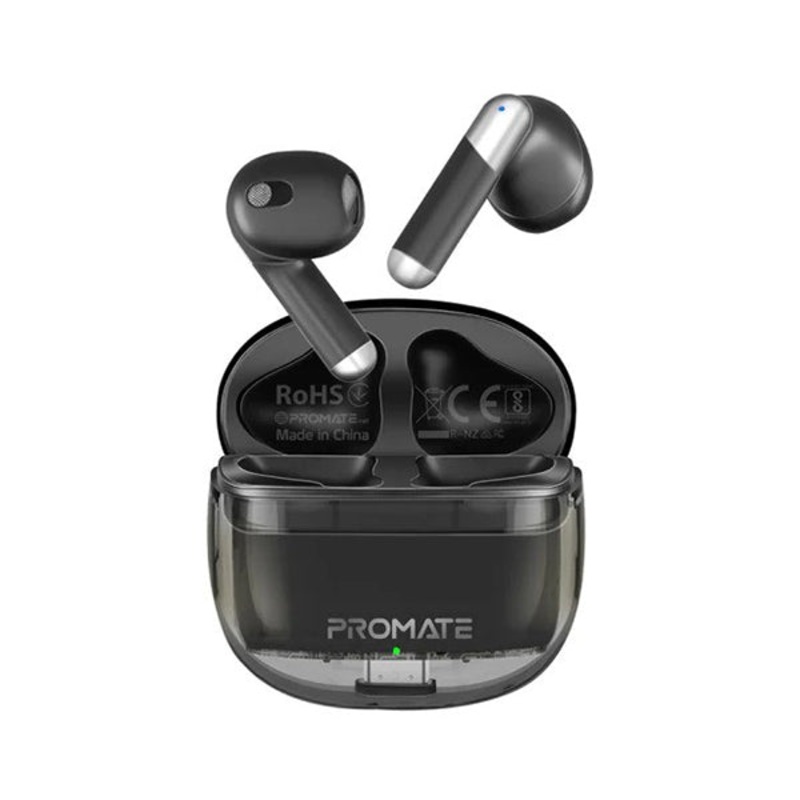 Promate, TransPods High Definition Transparent TWS Earbuds with IntelliTouch – TRANSPODS