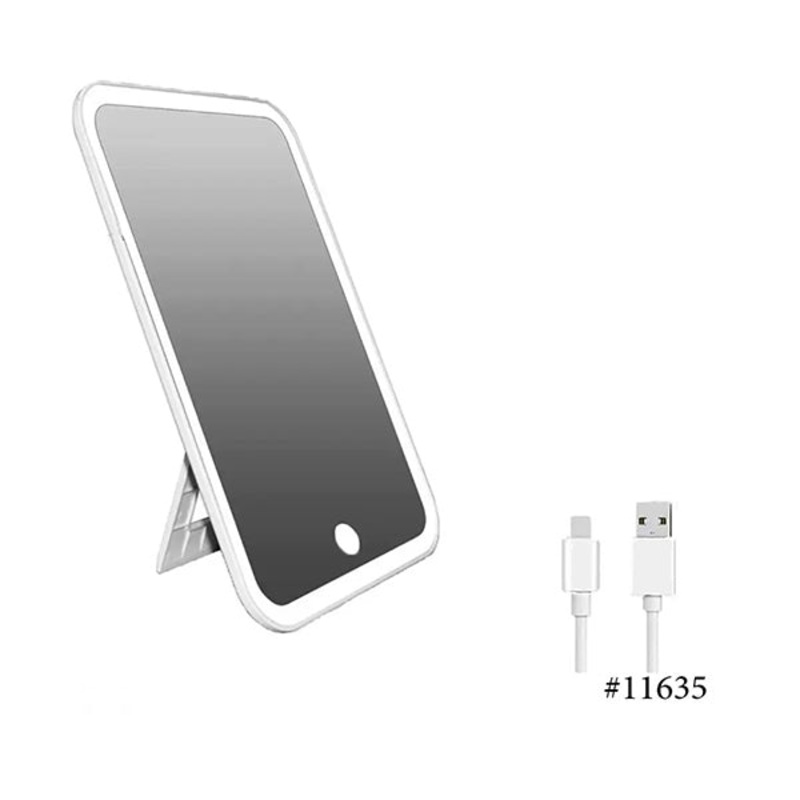 Rechargeable LED Makeup Mirror with Touch Screen – 11635