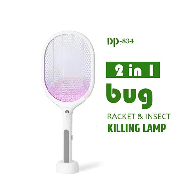 DP 2 in-1 Wireless Charger Fly Mosquito Swatter Racket 834 – 11176