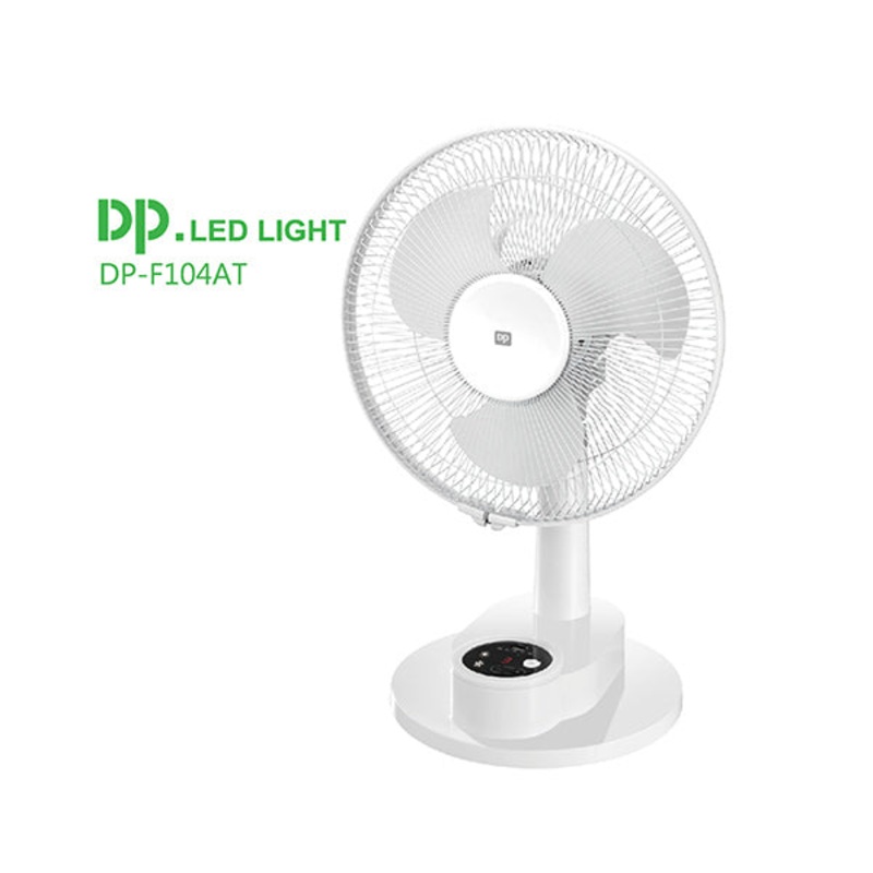 DP-F104AT, 12 Rechargeable Fan with LED – 97202