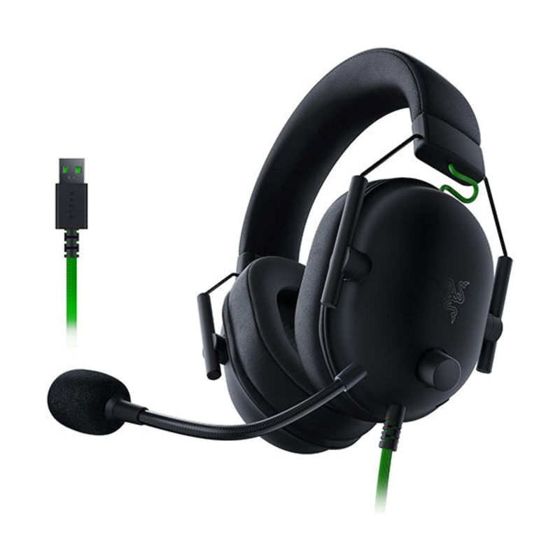 Razer BlackShark V2 X USB Wired Esports Gaming Over Ear Headset, 7.1 Surround Sound, 50mm Drivers, 240g Lightweight, Noise Cancelling Mic, Hybrid Memory Foam Cushions – RZ04-04570100-R3M1