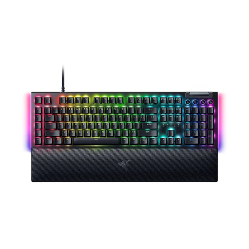 Razer BlackWidow V4, Green Mechanical Switches, 6 Dedicated Macro Keys, 2-Side Underglow and Per-Key Lighting, Mechanical Gaming Keyboard Chroma RGB – RZ03-04690100-R3M1