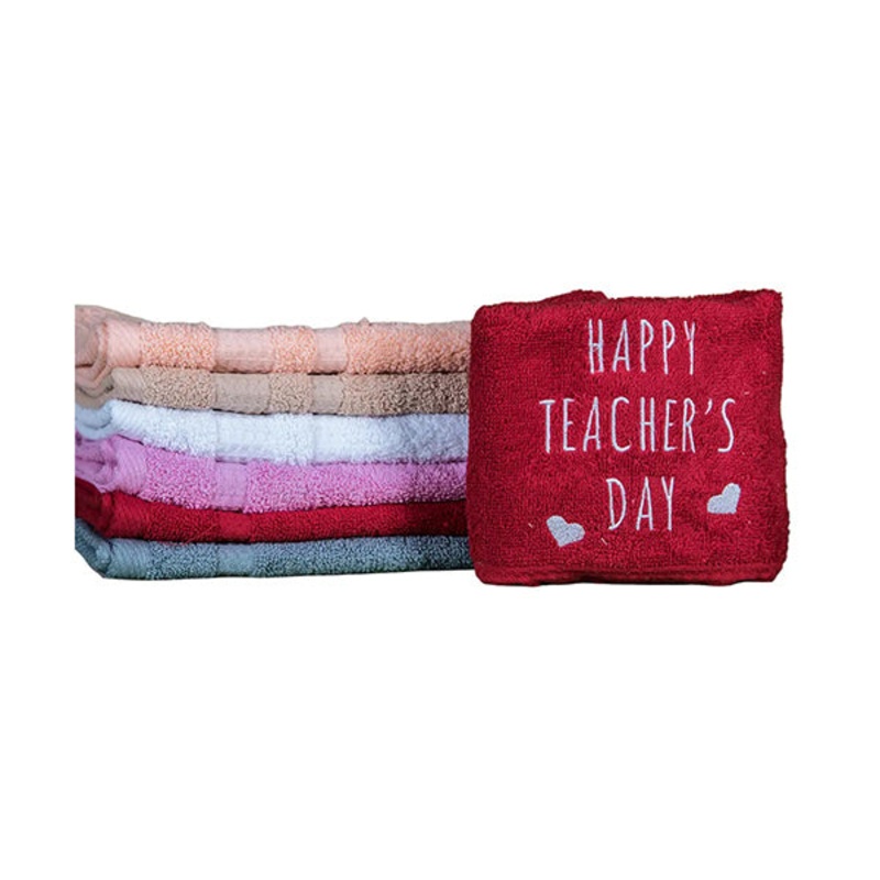 Teachers Day Cotton Embroidered Towel 40x60cm – TD-T4
