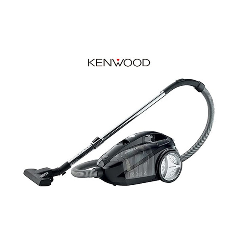 Kenwood Vacuum Cleaner 2200W Multi Cyclonic Bagless Canister 2.5L With 5M Cable, Surface, Speed Control, Hepa Filter, Anti Bacteria, Pet Care For Home & Office Vbp60.000Bk Black
