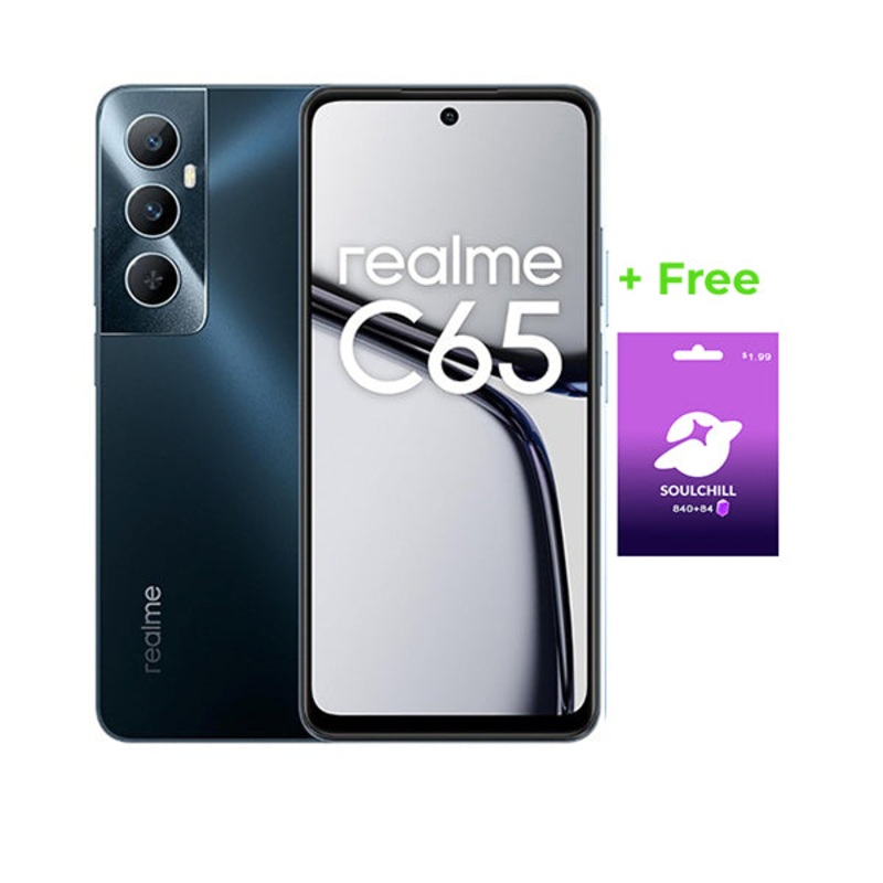 Realme C65 16GB/256GB (8GB Extended RAM) + Free Soulchill 840 + 84 Free Crystals Voucher + 120 Days Screen Replacement Warranty