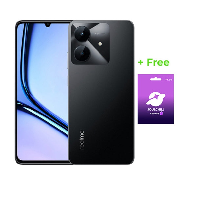 Realme Note 60x 9GB/64GB (6GB Extended RAM) + Free Soulchill 840 + 84 Free Crystals Voucher + 120 Days Screen Replacement Warranty
