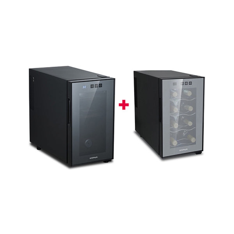 G3Ferrari DSCH100C01, Humidor Cigar Humidifier 100 Cigars + G3Ferrari DSWC08B01, Wine Cooler 8 Bottles