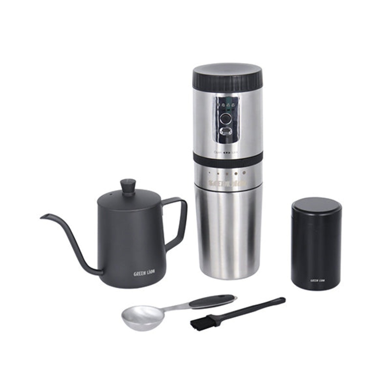 Green Lion, Portable Coffee Maker Kettle Stainless Steel – GNPTCOFEMBK