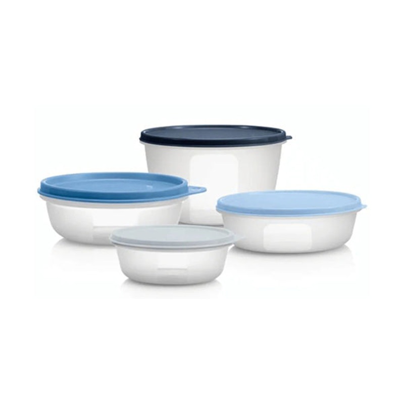 Tupperware S.S. Bowl Set 4, 300Ml, 630Ml, 950Ml, 1.9L – 268896