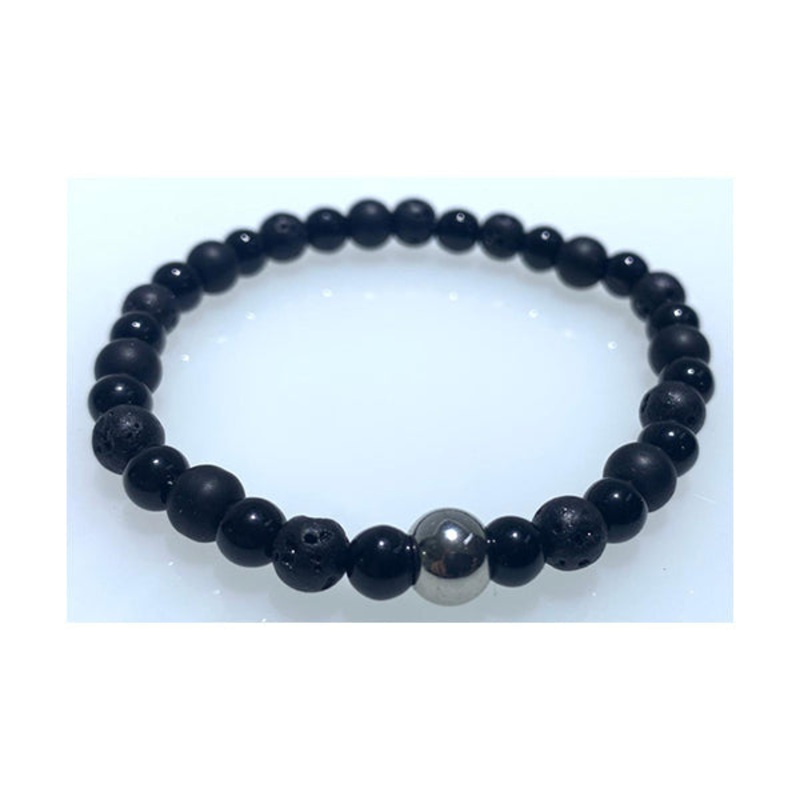 Bracelets Unisex Lava Stone Bracelet – Bra0WbWPl
