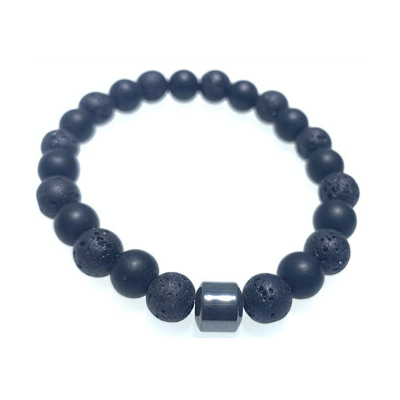 Bracelets Unisex Lava Stone Bracelet – BraAXI61r