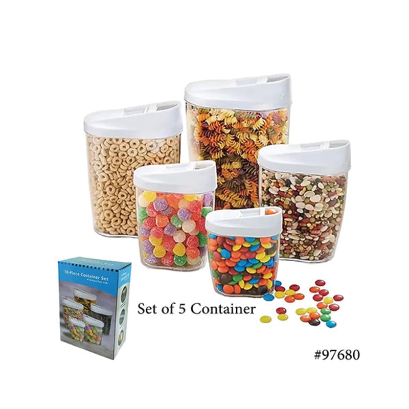 Container Set With Lid, 5 Pieces – 97680