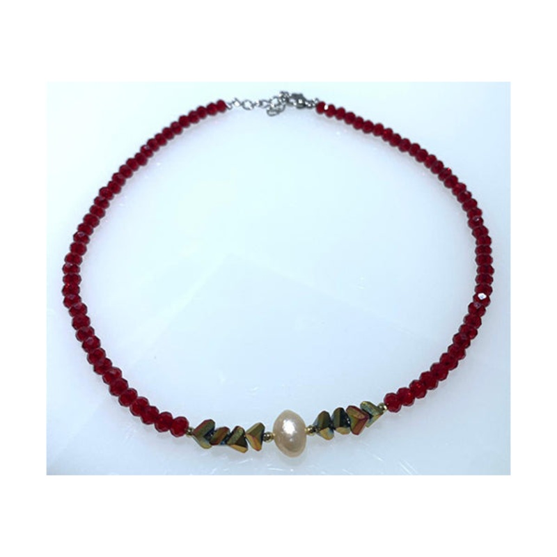 Crystal Beaded Choker Necklace for Women – Cryiaik4X