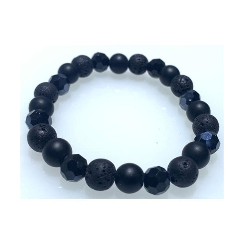 Lava Stone Bead Bracelets Stretch, Round Shape for Unisex – LaviqZupw