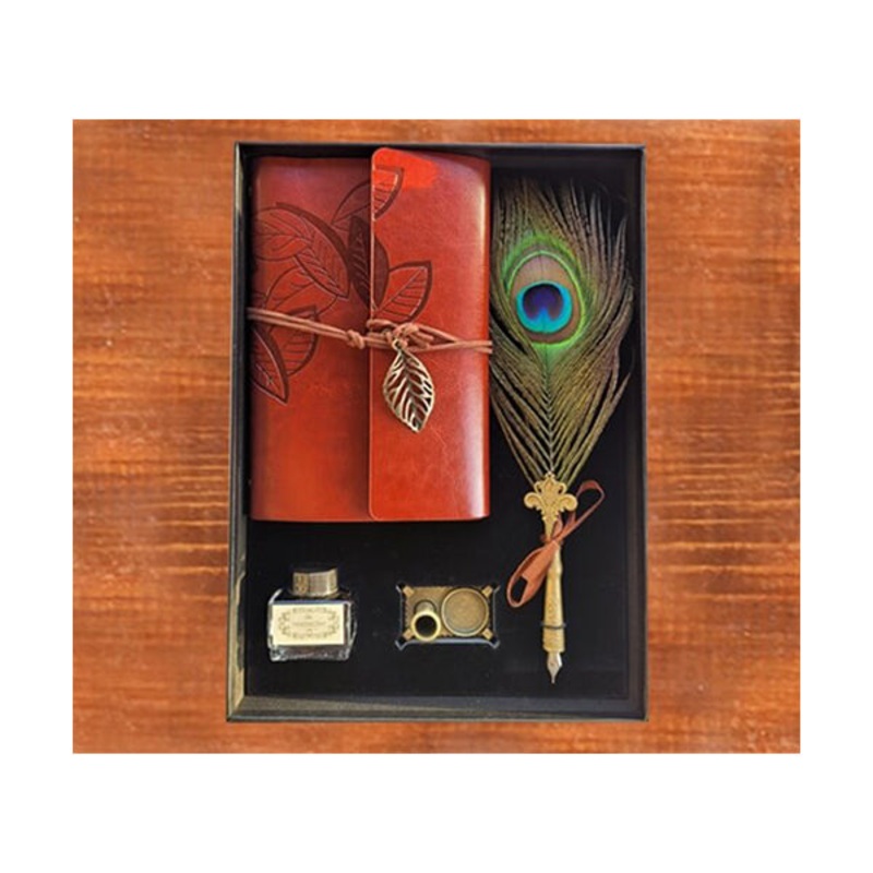 Luxury Feather Pen with Notebook – 16016