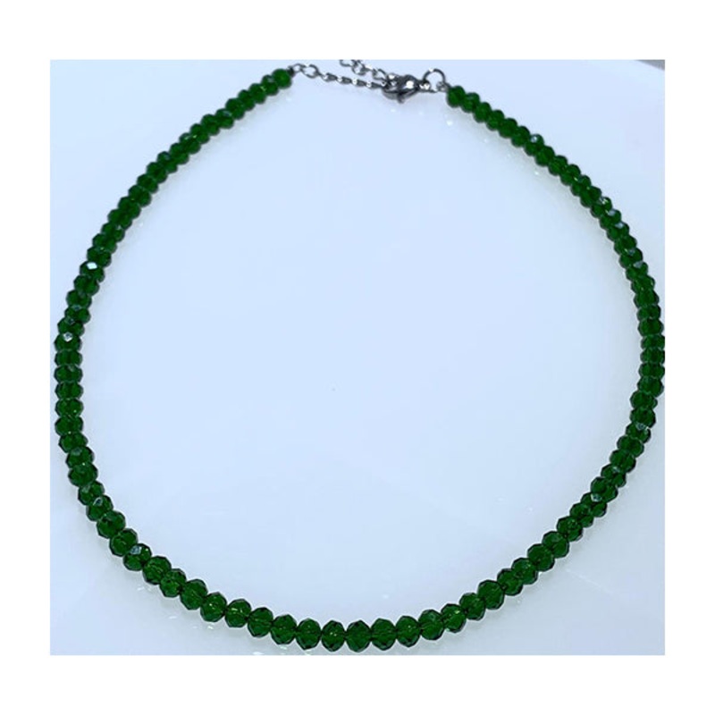 Simple Crystal Round Beads Choker Necklace for Women – SimNocCnM