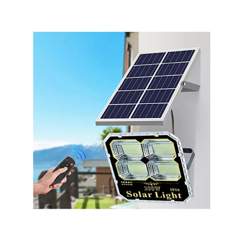 Solar Panel Waterproof Solar Flood Light With Remote Control – T-R300/3