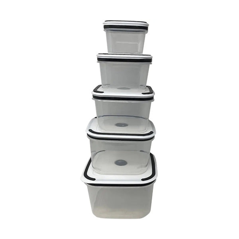 Storage Containers 5-Piece Set Square with Sealed Lids – 10552