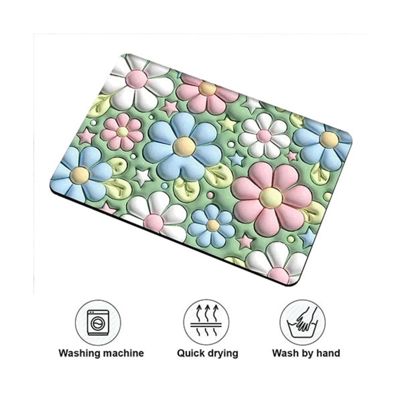 Anti-Slip Bathroom Mat Quick Drying Size: L50 x W80 x T0.25Cm – 12188-K