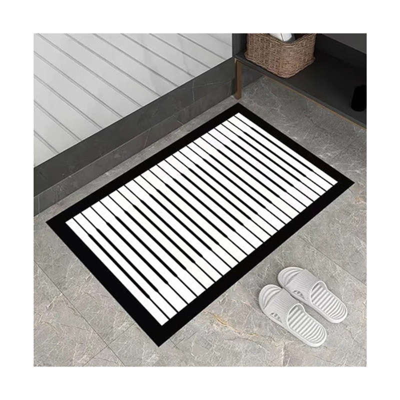 Anti-Slip Bathroom Mat Quick Drying Size: L50 x W80 x T0.25Cm